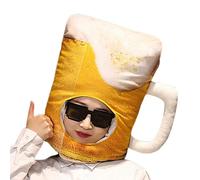 Generico Costume Boccale da Birra Copricapo Peluche Morbido Divertente