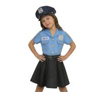 Generico Costume Carnevale Bambini Poliziotto Completo Giacca Pantaloni e Cinturone per Sfilata Professionale Travestimento Gioco di Ruolo Festa a Tema Sicurezza(Light Blue, 6-7 Years)