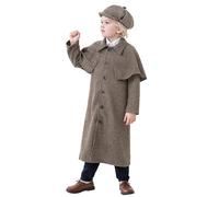 Generico Costume Carnevale Bambino Elegante Da Detective Per Gioco Di Ruolo E Finzione Completo Per Bambini E Bambine Da 3 A 8 Anni Costume Detective Bambino