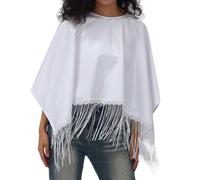 Generico Costume Carnevale Donna Elegante Medievale Con Mantello Largo E Mantella Per Spettacoli E Eventi Abito Di Moda Per Drammi Sofisticati(White, One Size)