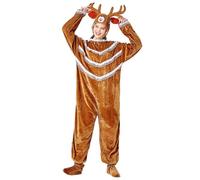 Generico Costume Cosplay Animale Renna per Donna Elegante e Carino per Feste e Performance Abito per Film e Eventi Natalizi(Brown, L)