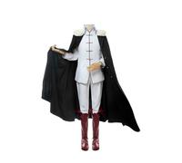 Generico Costume cosplay di Fyodor Dostoevsky Anime Top Pantaloni Mantello Cappello Copriscarpe Set completo,Black-3XL