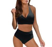 Generico Costume da bagno con ferretto coppa E reggiseno coppa D da donna taglie grandi coppa F 42 ferretto bikini da donna set bikini scollo a V vita alta bikini set due pezzi bikini set costume da