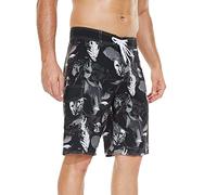 Genérico Costume da bagno da uomo mare e piscina, al ginocchio rinforzato, ad asciugatura rapida, con coulisse e slip in rete interni da surf per spiaggia, Nero , 3XL