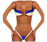 Generico Costume da Bagno Donna Costumi da Bagno per Donna a Due Pezzi Bikini a Vita Bassa Tankini Bikini Push Up Abito a Vita Bassa