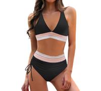 Generico Costume da Bagno Donna Due Pezzi Bikini Mare Push Up Imbottito Reggiseno Costumi a Vita Bassa Sexy Tankini Hot Beachwear 2025 Swimwear da Spiaggia,S-5XL