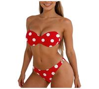 Generico Costume da Bagno Donna Due Pezzi Bikini Set Halter Costumi da Mare Reggiseno Bikini Top Triangolo Tanga Abiti da Spiaggia Brasiliano Beachwear Swimwear