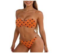 Generico Costume da Bagno Donna Due Pezzi Bikini Set Halter Costumi da Mare Reggiseno Bikini Top Triangolo Tanga Abiti da Spiaggia Brasiliano Beachwear Swimwear