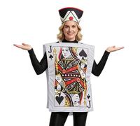Generico Costume da Carta da Gioco,La Carta da Gioco con la Spallina Divisa e Divertente,Cappello Accessorio Di Ruolo | per le Feste, il Ballo in Maschera, i Giochi di Ruolo e il Carnevale