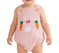 Generico Costume da coniglio per bambini - Tuta pasquale senza maniche - Completo coniglio per bambino,Per casa, uso quotidiano, asilo, camera da, viaggio, servizi fotografici, feste shower