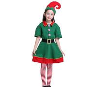 Generico Costume da elfo adulto, costume da elfo di Natale per donna | Costume da aiutante di Babbo Natale | Abiti festivi natalizi Abito da per cosplay natalizio