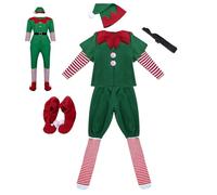 Generico Costume da elfo adulto, costume da elfo di Natale per donna - Vesti i costumi 'aiutante di Babbo Natale | Abito natalizio per adulti e bambini, abiti festivi, costumi cosplay natalizi
