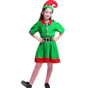 Generico Costume da elfo di Natale,Costume da elfo per bambini, da aiutante di Babbo Natale | Abito natalizio per adulti e bambini, abiti festivi, costumi cosplay natalizi