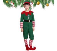 Generico Costume da elfo di Natale,Costume da elfo per bambini | da aiutante di Babbo Natale - Abito natalizio per adulti e bambini, abiti festivi, costumi cosplay natalizi