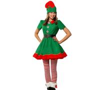 Generico Costume da elfo di Natale,Costume da elfo per bambini - da aiutante di Babbo Natale,Abito natalizio per adulti e bambini, abiti festivi, costumi cosplay natalizi