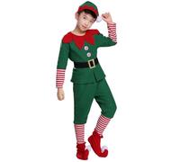 Generico Costume da elfo natalizio per donna,Costume natalizio | Costumi da aiutante di Babbo Natale per donne e uomini,Abito per adulti e bambini, abiti festivi, costumi cosplay natalizi