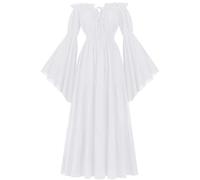 Generico Costume da Halloween Vestito in Stile Medievale Donna retrò Curvy Lungo Abito Carnevale Gotico Vestito da Sera Abito Cerimonia Vestiti Costume Rinascimentale da Donna Principessa Cosplay
