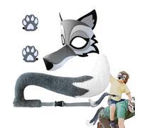 Generico Costume da Licantropo - Abbigliamento Da Travestimento Per Halloween Per I Più Piccoli | Costume Cosplay Grigio Traspirante per Feste Eventi Scolastici e Foto