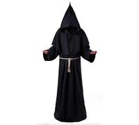 Generico Costume da Monaco Sacerdote, Costume da Prete e da Frate Medievale, Abito da Monaco Con Cappuccio, Abito da Sacerdote Rinascimentale Per Halloween, Carnevale, Feste Mascherate