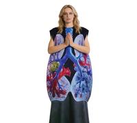 Genérico Costume da organo, costume e cosplay da polmone, costume educativo anatomico per dimostrazioni, per adulti e bambini, carnevale, teatro, aula, scienza