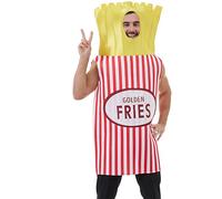 Generico Costume da Patatine Fritte,Completo Patatine Originale | Costumi Divertenti Fast Food per Uomo Adulti Feste Carnevale Halloween Cosplay Teatro Performance