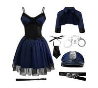 Generico Costume da Poliziotta per Donna | Uniforme per Costume da Cosplay - Abbigliamento da Cosplay per Donne - Per Eventi a Tema Club Bar Palcoscenico Serate e Giochi di Ruolo e
