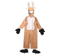 Generico Costume Da Renna Per Bambini, Costume Da Cervo Animale Per Le Feste Di Natale Per Ragazzi, Tuta Morbida età 3-13 anni Completo per Vacanze Invernali Compleanno Spettacolo Teatro e Dramma