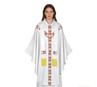 Genérico Costume Da Sacerdote Per Uomo - Con Casula Cattolica E Nastro,Tunica Religiosa Per Chierico E Padre In,Per Uomini Cosplayer Mascherate Carnevali Foto Sul Palco Matrimonio E Vacanze