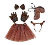 Generico Costume Da Scoiattolo | per Cosplay di Halloween con Coda | Set Di Costume Per Animale In Peluche,Per Natale Pasqua Carnevale Scuola Rappresentazioni Compleanno Servizio Fotografico