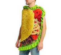 Generico Costume Da Taco Messicano Comodo A Forma Di Taco Per Halloween | Costume Burrito Vestito Per Feste Di Cibo Per Uomo Donna Coppie Feste Maschera Carnevale Cosplay Teatro Casa