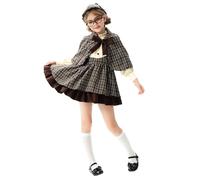 Generico Costume Detective Bambino Stile Britannico | Cotone Resistente, Completo con Gonna, per Cosplay