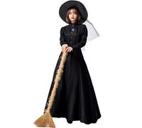 Generico Costume di Halloween Adulto Completo Strega Elegante Stile Corteo per Cosplay e Feste a Tema Adatto a Serate di Halloween e Party Notturni