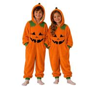Generico Costume di Halloween Bambino Tuta Intera a Tema Zucca Stile Corteo per Cosplay e Feste Adatto a Serate di Halloween e Divertimento dei Bambini