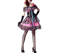 Generico Costume di Halloween Donna Completo Multiruolo Fata dei Fiori Sposa Vampira e Strega per Cosplay e Party Adatto a Serate di Halloween e Festival Notturni