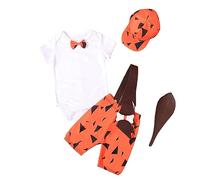 Generico Costume di Halloween per Bambini Stampa Zucca Bimbo con Cappello Maniche E Tute Neonati Vestito da Strega Cosplay Mantello Pipistrello L'Atmosfera Festosa Spaventosa Carina