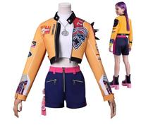Generico Costume di per ragazze, costume da cacciatrice di demoni, travestimento per cantanti pop, costumi da palcoscenico, vestito per festa di Halloween e carnevale