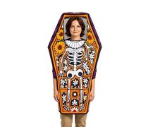 Generico Costume Divertente Da Bara Tuta Scheletro A Forma Di Bara | Costume da Scheletro a Bara per Halloween Per Donne, Uomini, Bambini, Cosplay, Oggetti Di Scena, Feste Tema, Ballo, Ruolo,