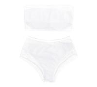 Generico Costume Donna Due Pezzi Nero Bikini Balconcino Reggiseno -Up Imbottito da Donna Bikini Costume da Bagno Bagno Costumi Costumi Premaman (White,M)