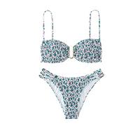 Generico Costume Donna Due Pezzi Sexy Bikini Balconcino Costume da Bagno con Spacco da Donna Bikini Stampato con Reggiseno Costumi Bagno Mestuali Nuoto