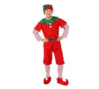 Generico Costume Elfo Donna per donna, Abito con cintura, calze e cappello, Elfi di Natale, Elfi per Natale, cerimonie, feste, Carnevale