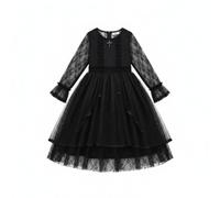 Generico Costume Halloween Bambina,E Costume Da Cattiva Per Halloween Per Bambini: Vestito Cosplay Da Strega O Fata 2 In 1 Per Ragazzi E Ragazze