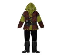 Generico Costume Halloween Bambino Completo da Arciere Cacciatore per Feste e Cosplay Travestimento Adatto a Serate di Halloween e Giochi di Ruolo Avventurosi