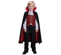 Generico Costume halloween bambino-Costume del Conte Dracula per bambino, Abito con camicia bianca, gilet, mantello e pantaloni, Rubies ufficiale per Halloween, carnevale e compleanno