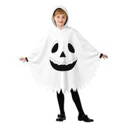 Generico Costume Halloween Fantasma Bianco,Incantevole Giovanile Per Spettacoli Teatrali E Feste Elegante Tuta Cosplay Per Bambini Per Avventure In Maschera