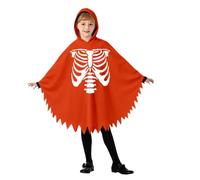 Generico Costume Halloween Fantasma,Mantello Per Bambini Per Con Stampa Scheletro Per Feste Spettacoli
