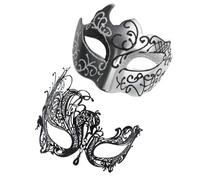 Generico Costume in maschera, set mascherata in maschera per coppia | 2X Cover per il viso retrò | per feste in in costume, set di coperture per il viso di coppia per spettacoli teatrali
