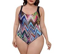 Generico Costume Intero Contenitivo Costumi Donna Mare 2026 Summer New Large Size Conservatore Hot Spring Costume da Bagno con Cinturino Stampato da Bagno Costumi Donna Mare (Mint Green,XXL)