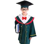 Generico Costume Laurea,Dottore in Erba per Bambini Travestimento da Laurea con Toga E Cappello per Bambini in età Prescolare E Scolare (dai 2 Ai 16 Anni) Regalo di Laurea