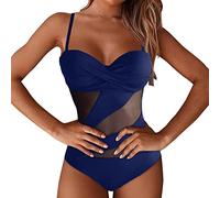 Generico Costume Mare da Donna Costume da Bagno Moda Costume Intero Push up Sexy Swimsuit One Piece Trikini Costume in Rete Maglia Bikini Bohemian Beachwear