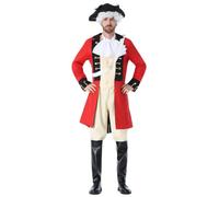 Generico Costume Marinaio Uomo Rosso Palcoscenico | Tessuto Resistente, Completo con Cappello, per Performance